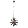 Chloe Lighting CH2D083RB17-DP6 Ironclad Industrial-Style 6 Light Rubbed Bronze Ceiling Pendant 17`` Wide