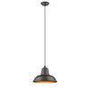 Chloe Lighting CH2D091RB10-DP1 Ironclad Industrial-Style 1 Light Rubbed Bronze Ceiling Mini Pendant 10`` Wide