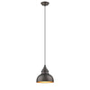 Chloe Lighting CH2D094RB08-DP1 Ironclad Industrial-Style 1 Light Rubbed Bronze Ceiling Mini Pendant 8`` Wide