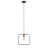 Chloe Lighting CH2D095RB12-DP1 Ironclad Industrial-Style 1 Light Rubbed Bronze Ceiling Mini Pendant 12`` Wide