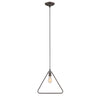 Chloe Lighting CH2D097RB15-DP1 Ironclad Industrial-Style 1 Light Rubbed Bronze Ceiling Mini Pendant 15`` Wide