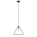 Chloe Lighting CH2D097RB15-DP1 Ironclad Industrial-Style 1 Light Rubbed Bronze Ceiling Mini Pendant 15`` Wide