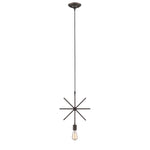 Chloe Lighting CH2D099RB13-DP1 Ironclad Industrial-Style 1 Light Rubbed Bronze Ceiling Mini Pendant 13`` Wide