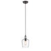 Chloe Lighting CH2S106RB07-DP1 Ellie Transitional 1 Light Rubbed Bronze Ceiling Mini Pendant 7`` Wide