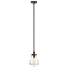 Chloe Lighting CH2S177RB07-DP1 Gabriella Transitional 1 Light Rubbed Bronze Ceiling Mini Pendant 7`` Wide