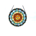 Chloe Lighting CH1P162AV18-GPN Minerva Tiffany-Glass Circus Tent 18`` Round Window Panel