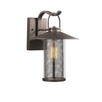 Chloe Lighting CH2D075RB14-OD1 Elijah Industrial-Style 1 Light Rubbed Bronze Outdoor Wall Sconce 14`` Tall