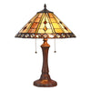 Chloe Lighting CH3T991AG16-TL2 Godwine Tiffany-style 2 Light Geometric Table Lamp 16" Shade