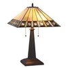 Chloe Lighting CH3T993AM16-TL2 Giles Tiffany-style 2 Light Mission Table Lamp 16" Shade