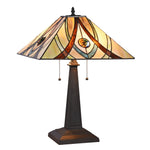 Chloe Lighting CH3T995AM16-TL2 Orson Tiffany-style 2 Light Mission Table Lamp 16" Shade