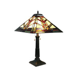 Chloe Lighting CH1T182AM16-TL2 Wylie Tiffany-style 2 Light Mission Table Lamp 16" Shade