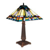 Chloe Lighting CH1T190BM16-TL2 Irwin Tiffany-style 2 Light Mission Table Lamp 16" Shade