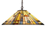 Chloe Lighting CH33293MS16-DH2 Kinsey Tiffany-Style 2 Light Mission Hanging Pendant Fixture 16`` Shade