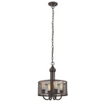 Chloe Lighting CH2D101RB16-UP4 Ironclad Industrial-Style 4 Light Rubbed Bronze Ceiling Pendant 16`` Wide