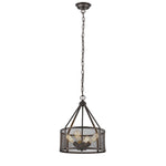 Chloe Lighting CH2D100RB16-UP4 Ironclad Industrial-Style 4 Light Rubbed Bronze Ceiling Pendant 16`` Wide