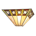 Chloe Lighting CH3T993AM12-WS1 Giles Tiffany-Style 1 Light Mission Indoor Wall Sconce 12`` Wide