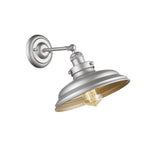 Chloe Lighting CH2D001SP10-WS1 Samuel Industrial-Style 1 Light Silver Painted Indoor Wall Sconce 10`` Wide