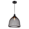 Chloe Lighting CH8D310BK11-DP1 Ironclad Industrial 1 Light Textured Black Mini Ceiling Pendant 12`` Wide