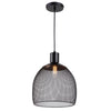 Chloe Lighting CH8D544BK11-DP1 Ironclad Industrial 1 Light Textured Black Mini Ceiling Pendant 11.5`` Wide