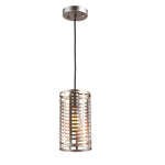 Chloe Lighting CH8D771AS06-UP1 Lauren Industrial 1 Light Antique Silver Mini Ceiling Pendant 5.5`` Wide