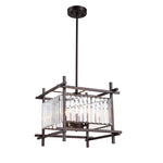 Chloe Lighting CH8R077RB15-UP4 Vanessa Contemporary 4 Lights Rubbed Bronze Ceiling Pendant 15`` Wide