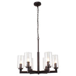 Chloe Lighting CH7H019RB24-UP6 Lula Farmhouse 6 Light Rubbed Bronze Ceiling Pendant 23.5`` Wide