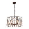 Chloe Lighting CH7R038RB20-UP4 Naomi Contemporary 4 Light Rubbed Bronze Ceiling Pendant 20`` Wide