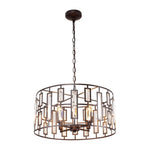 Chloe Lighting CH7R038RB20-UP4 Naomi Contemporary 4 Light Rubbed Bronze Ceiling Pendant 20`` Wide