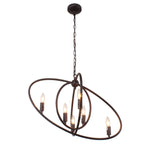 Chloe Lighting CH7S033RB21-UP6 Nina Transitional 6 Light Rubbed Bronze Ceiling Pendant 27`` Wide