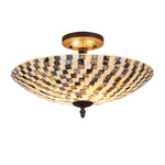 Chloe Lighting CH3C016BW16-UF2 Calder Mosaic 2 Light Semi-Flush Ceiling Fixture 16`` Shade