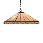 Chloe Lighting CH3T318IM18-DH2 Theros Tiffany-Style 2 Light Mission Hanging Pendant Fixture 18`` Shade