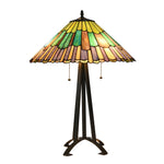 Chloe Lighting CH3T924GG20-TL3 Landry Tiffany-style 3 Light Geometric Table Lamp 20" Shade