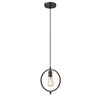 Chloe Lighting CH2D005RB09-DP1 Ironclad Industrial 1 Light Rubbed Bronze Mini Ceiling Pendant 9`` Wide