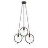 Chloe Lighting CH2D005RB22-DP3 Ironclad Industrial 3 Light Rubbed Bronze Ceiling Pendant 21.5`` Wide