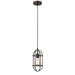 Chloe Lighting CH2D126RB06-DP1 Ironclad Industrial 1 Light Rubbed Bronze Mini Ceiling Pendant 5.5`` Wide
