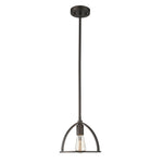 Chloe Lighting CH2D503RB09-DP1 Ironclad Industrial 1 Light Rubbed Bronze Mini Ceiling Pendant 9`` Wide