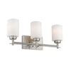 Chloe Lighting CH2S002BN21-BL3 Nevaeh Transitional 3 Light Brushed Nickel Bath And Vanity Light 21`` Wide