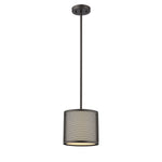 Chloe Lighting CH2S005RB08-DP1 Juliana Transitional 1 Light Rubbed Bronze Mini Ceiling Pendant 8`` Wide