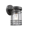 Chloe Lighting CH2S092BK09-OD1 Jefferson Transitional 1 Light Textured Black Outdoor Wall Sconce 9`` Tall