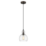 Chloe Lighting CH2S113RB08-DP1 Leilani Transitional 1 Light Rubbed Bronze Mini Ceiling Pendant 7.5`` Wide