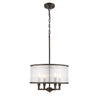 Chloe Lighting CH2S121RB16-UP4 Valentina Transitional 4 Light  Rubbed Bronze Ceiling Pendant 16`` Wide