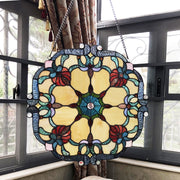 Chloe Lighting CH1P330AV18-GPN Rosalie Victorian Tiffany-Glass Window Panel 18`` Wide