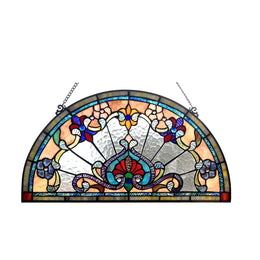 Chloe Lighting CH1P443CV24-GPN Emersyn Victorian Tiffany-Glass Window Panel 24