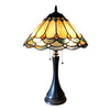 Chloe Lighting CH1T141AG15-TL2 Amelia Victorian 2 Light Antique Dark Bronze Tiffany-Style Table Lamp 15" Shade