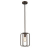 Chloe Lighting CH2D124RB08-DP1 Ironclad Industrial 1 Light Rubbed Bronze Mini Ceiling Pendant 8`` Wide