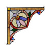 Chloe Lighting CH3P108RV10-CGP Aristella Victorian Tiffany-Glass Window Panel 10`` Wide