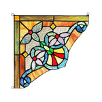 Chloe Lighting CH3P381BV10-CGP Anelisa Victorian Tiffany-Glass Window Panel 10`` Wide