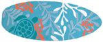 Jellybean Indoor/Outdoor Decorative Surfboard Accent Rug - Turtle Accent Rug - 21" X 54" Oval