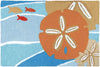 Jellybean Tangerine Sand Dollar Indoor & Outdoor Rug