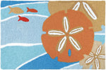 Jellybean Tangerine Sand Dollar Indoor & Outdoor Rug